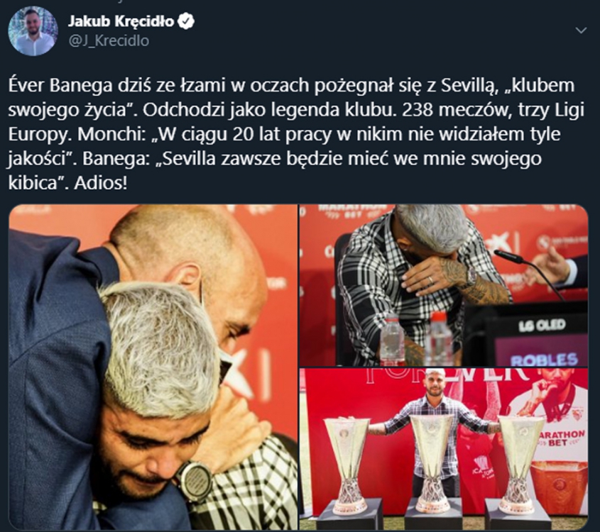 EMOCJONALNE POŻEGNANIE Evera Banegi z Sevillą!